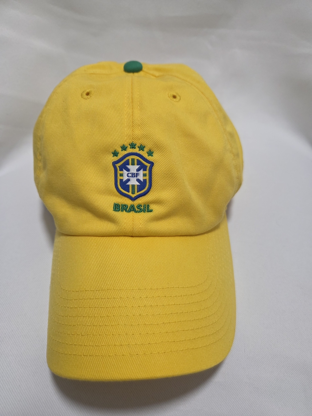 Nike Yellow Baseball Cap with Green Detail and Brazil Crest